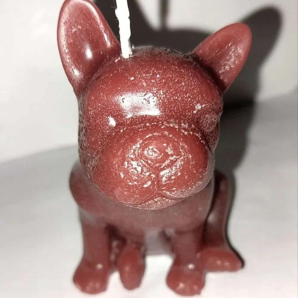Hand crafted limited edition bull dog candle